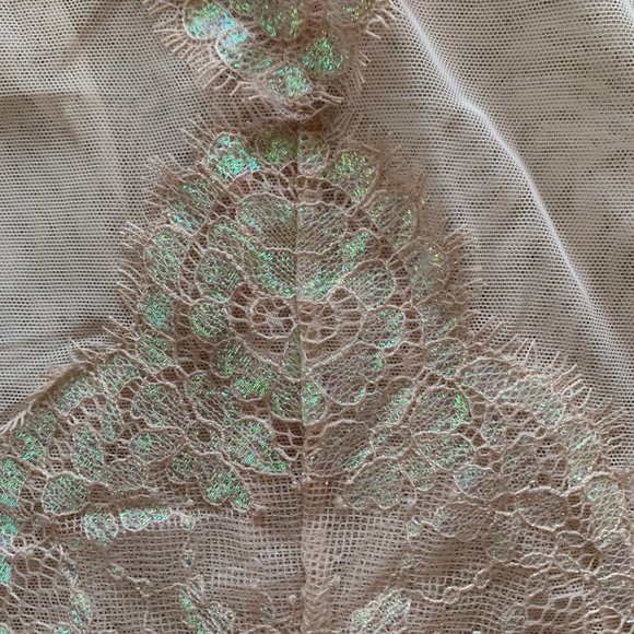 Sparkly Nude Mesh Victoria’s Secret Bodysuit - Picture 3 of 9